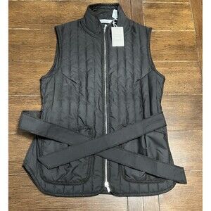 Peter Millar Womens Scout Quilted Travel Vest Small Brown Sleeveless NWT